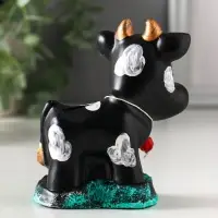 Копилка "Бычок" 11,5х10х6,5 см, чёрный