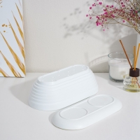 Горшок для кактуса с подставкой &laquo;Алиса&raquo;, 900 мл, белый