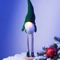 Фигура текстиль &laquo;Гном в зелёном&raquo; 42 см, 1 LED, от батареек AG13&times;3, свечение тёплое белое