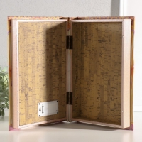 Шкатулка-книга дерево, кожзам, свет "Балерина" 28х19х6 см