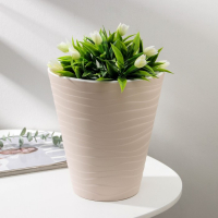 Кашпо для цветов со вставкой &laquo;Валенсия&raquo;, 5,2 л, цвет жемчужный