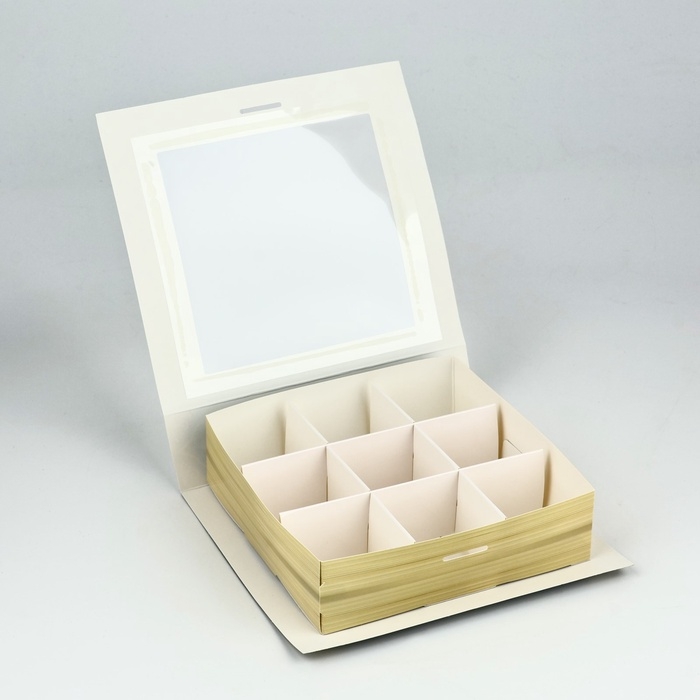 Коробка под 9 конфет с ячейками Eid Mubarak 14.5 х 13.5 х 3.5 см