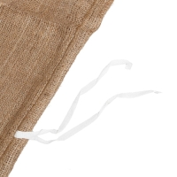 Мешок джутовый, 50 &times; 69 см, плотность 260 г/м&sup2;, плетение 46 &times; 34 нити, с завязками