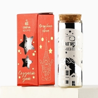 Свеча новогодняя &laquo;Магия момента&raquo;, на Новый год, аромат лаванда, 9 х 3,5 см