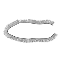 Реснички, набор 2 шт., размер 1 шт. 20 &times; 0,8 см, цвет чёрный