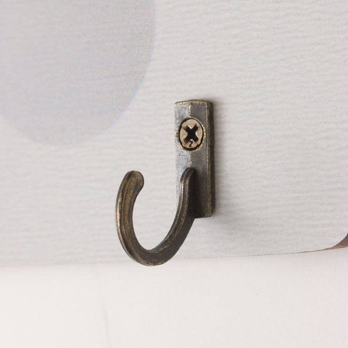 Крючки декоративные дерево "Абстракция. Цветок в вазе" 1,5х23,5х12,5 см