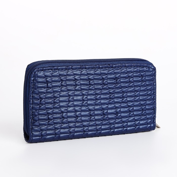 Кошелёк женский на молнии, цвет синий