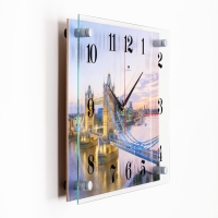 Часы настенные, интерьерные: Город, "Тауэрский мост", бесшумные, 30 х 40 см