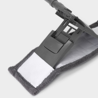 Швабра для мытья пола плоская Доляна, насадка из микрофибры 43&times;14 см, телескопическая ручка 80(120) см