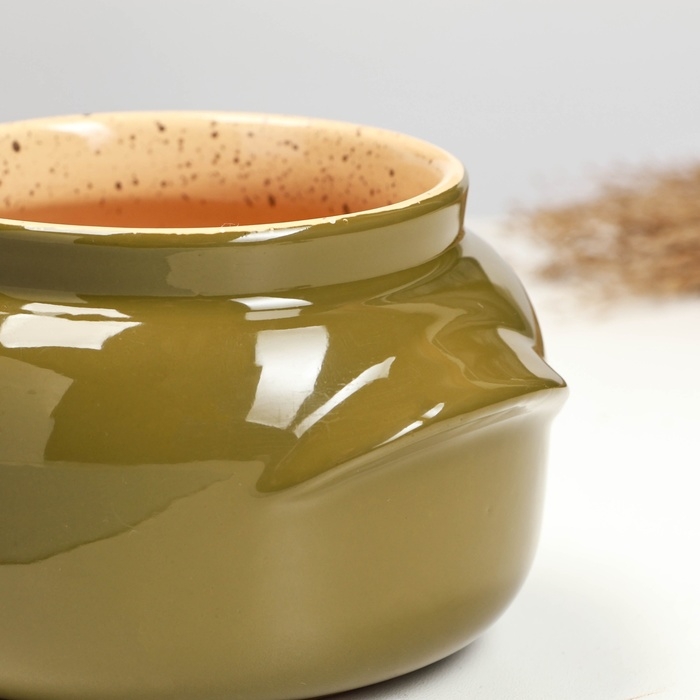 Горшок керамический для запекания "Новарусса" №5, 0,5л / 14х12см, оазис