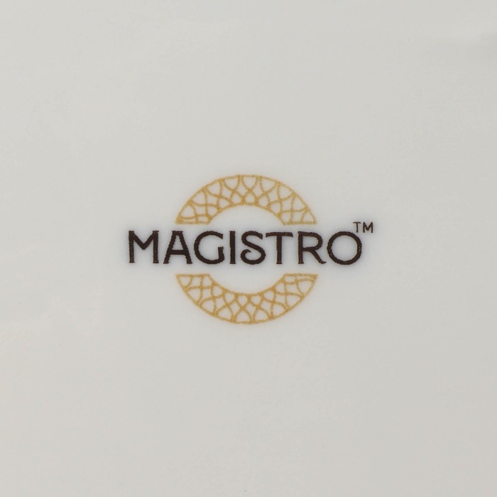 Тарелка фарфоровая пирожковая Magistro Kingdom, 21&times;2,1 см