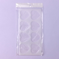 Форма для шоколада &laquo;Сердечки&raquo;, силикон, 8 ячеек, 23,5&times;11,5&times;0,3 см, цвет прозрачный