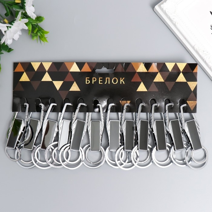 Брелок металл "Карабин. Глянец цвета" МИКС 3,4х0,6х9 см