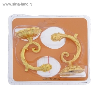 Крючок для штор ТУНДРА KS006, однорожковый, цвет золото