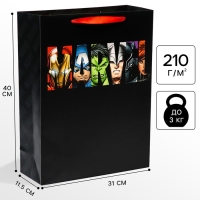 Пакет подарочный, 31х40х11 см, упаковка, Мстители