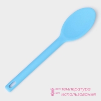 Ложка гарнирная Доляна &laquo;Люкс&raquo;, 30&times;6&times;1 см, цвет голубой