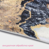 Коврики для ванной и туалета Доляна &laquo;Мрамор&raquo;, 2 шт: 79&times;50 см, 50&times;39 см, цвет МИКС