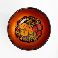 Салатник, резной, 15-16&times;7 см, хохлома