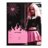 Тетрадь 12 листов в клетку, Cutie, обложка мелованный картон, МИКС