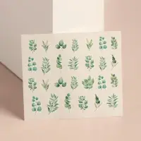 Слайдеры для ногтей &laquo;Листочки&raquo;, зелёные