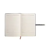 Ежедневник недатированный формат А5, с хлястиком, 112л, линия, пвх, Узор Синий