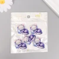 Декор для творчества акрил "Котёнок в пижамке сладко спит на подушке" 2,9х3,4х0,3 см