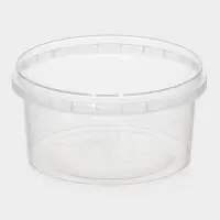 Банка под пресервы пластиковая одноразовая, 485 мл, d=12 см, прозрачная