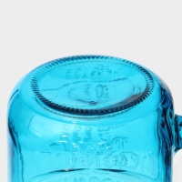 Кружка стеклянная с крышкой и трубочкой Доляна &laquo;Галерея&raquo;, 500 мл, 11&times;8&times;13,5 см, цвет МИКС