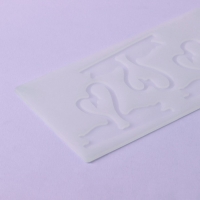 Форма для шоколада &laquo;Пара лебедей&raquo;, силикон, 3 ячейки, 20&times;10,5&times;0,3 см, цвет прозрачный