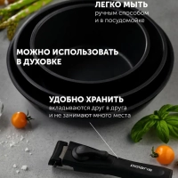 Набор посуды 24 26 см и ковш EasyKeep4DG съемная ручка