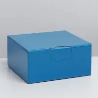 Коробка подарочная складная, упаковка, &laquo;Синяя&raquo;, 15 х 15 х 7 см