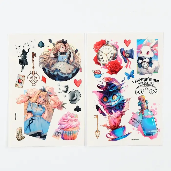 Переводные татуировки детские &laquo;Страна чудес&raquo;, тату &mdash; 2 листа