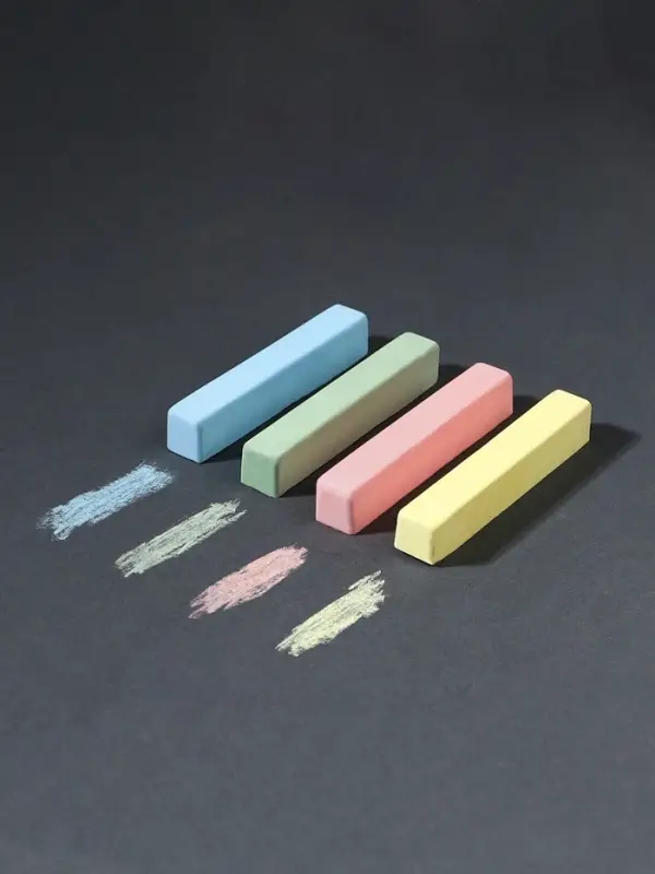 Мелки цветные школьные, 4 шт., Коты аристократы, прямоугольные