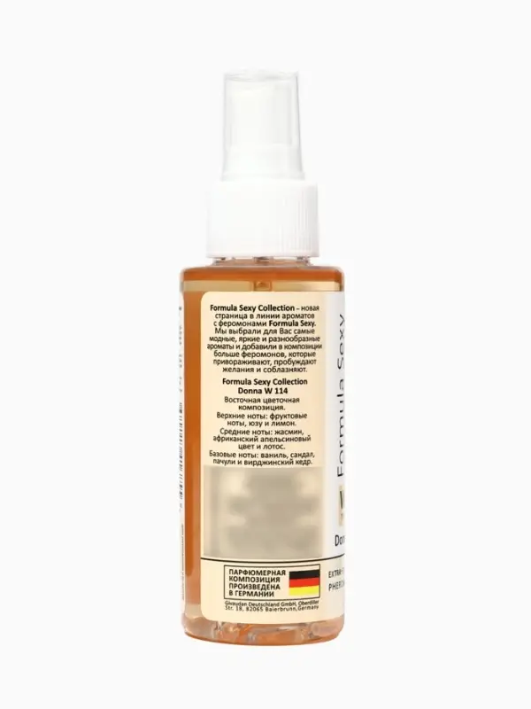 Мист парфюмированный спрей с феромонами для тела Formula Sexy Donna W114, 100 мл