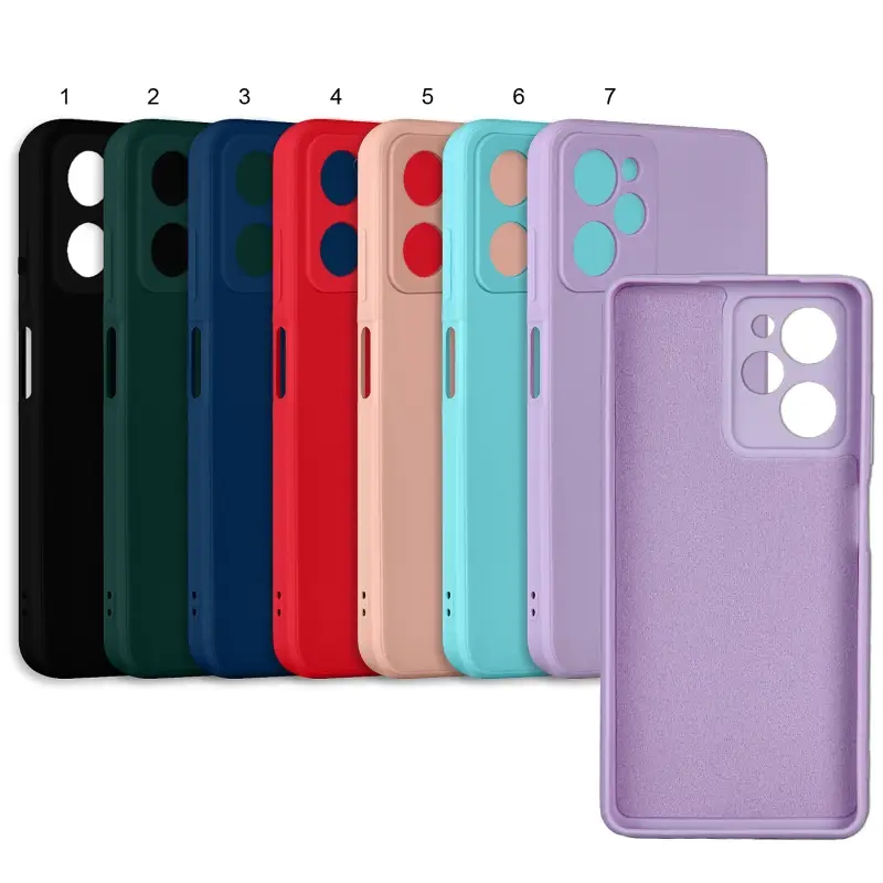 Чехол Xiaomi Poco X5 Pro цветной силикон