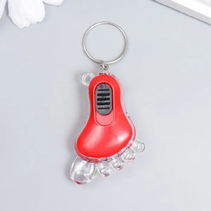 Фонарик брелок для ключей на кольце &laquo;Ножка&raquo;, МИКС