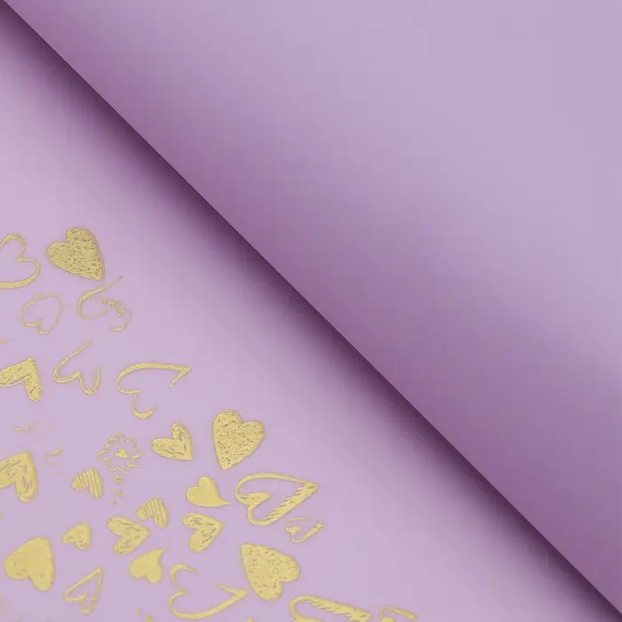 Плёнка матовая с рисунком &laquo;Амур&raquo;, сиреневая, 60&times;60 см
