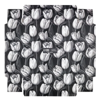 Коробка для цветов с вазой и PVC окнами складная &laquo;Чёрно-белая эстетика&raquo;, 23 х 30 х 23 см