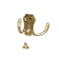 Крючок мебельный CAPPIO HIDDEN, двухрожковый, цвет матовое золото, 2 шт.