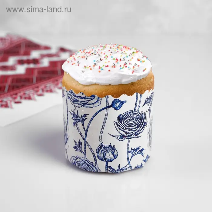 Форма для кулича бумажная &laquo;Фарфор&raquo;, 7&times;6 см, МИКС