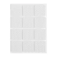 Набор накладок мебельных, полимерных, 28 шт., 2.5&times;2.5; d=2.5; 3.8&times;3.8, белый