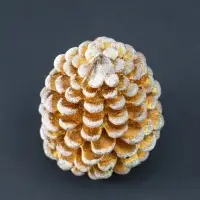 Свеча фигурная "Шишка новогодняя" 6,5х6,5х9 см, цв. золотой