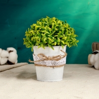 Кашпо "Ведерко Линдберг" белое, 9х9х9,5см