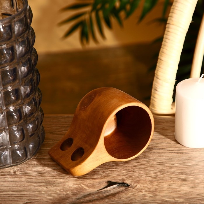 Кружка 12х8х12 см, тиковое дерево