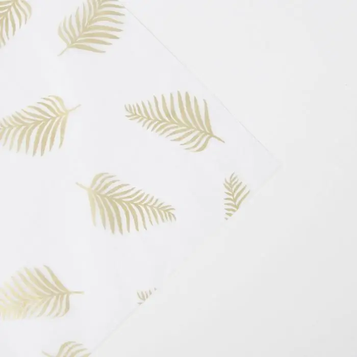 Бумага упаковочная тишью &laquo;Листья, золото&raquo;, 50 х 70 см