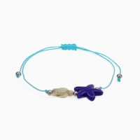 Браслет &laquo;Заезда&raquo; на нити, черепашка, фиолетовый в серебре