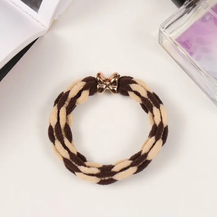 Резинка для волос "Дженис" объём штрихи, 5,5 см, микс