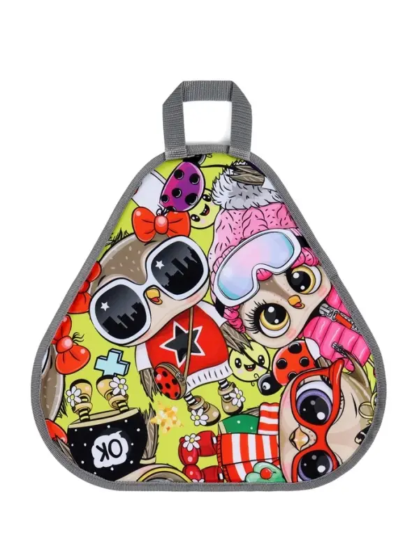 Ледянка мягкая треугольная Sova, лимонный, рисунок МИКС