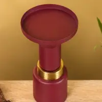 Подсвечник на 1 свечу текстурный "Баклажановый" 10,5х10,5х20 см