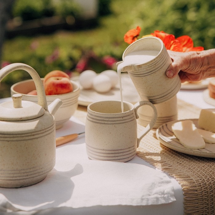 Сливочник керамический SL Home &laquo;Райяс&raquo;, 450 мл, цвет бежевый